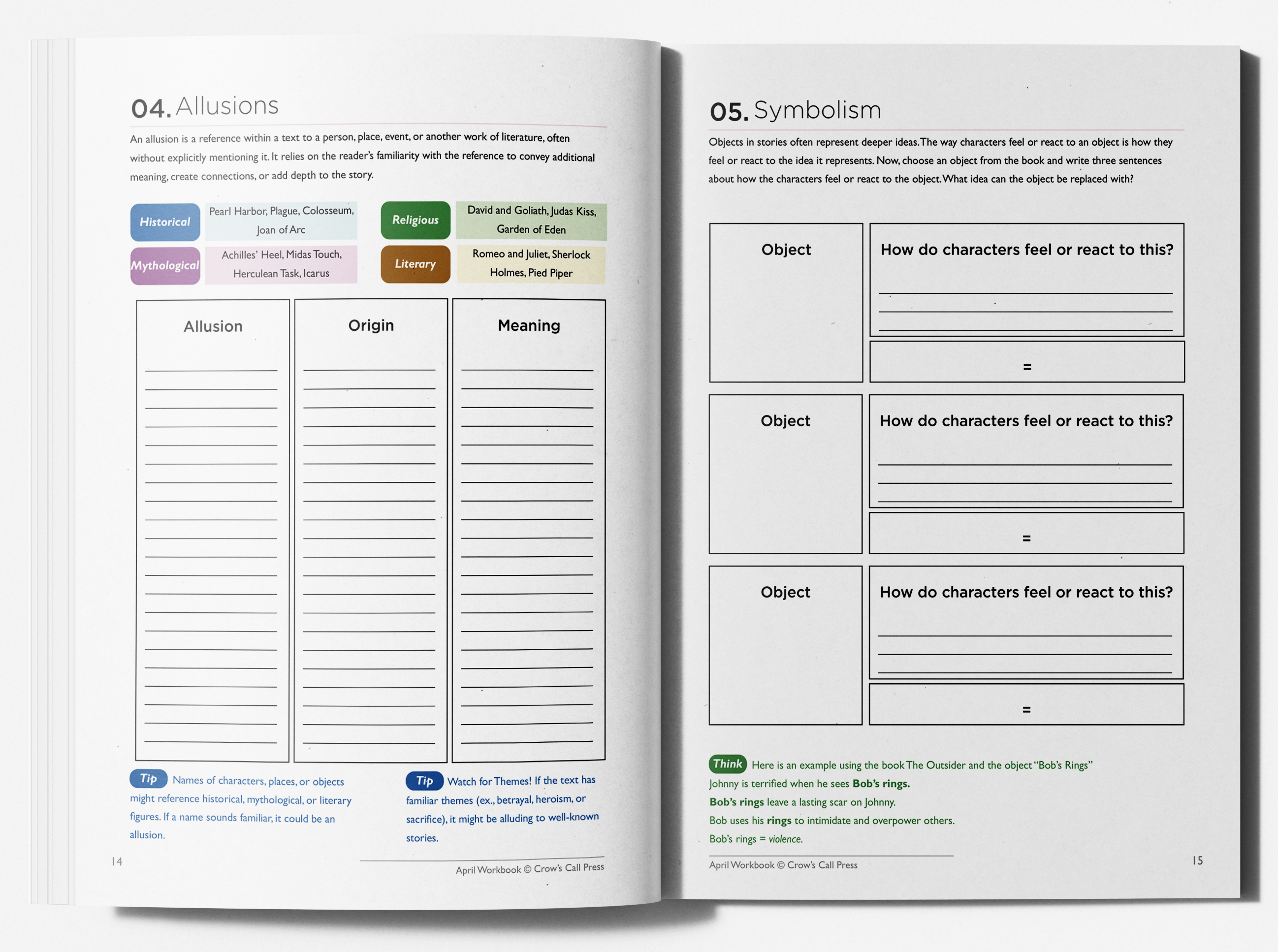 Workbook interior spread 2